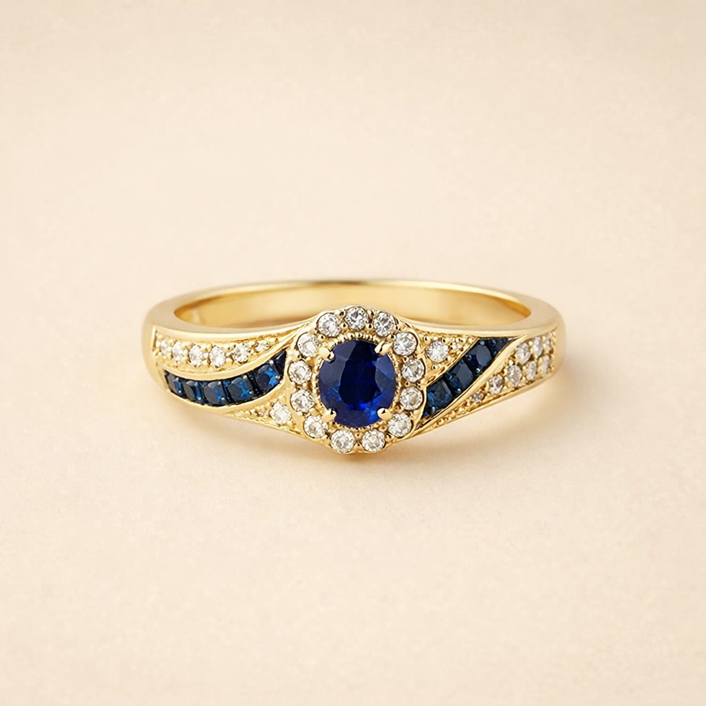 Verfijnde gouden ring met een subtiele glans