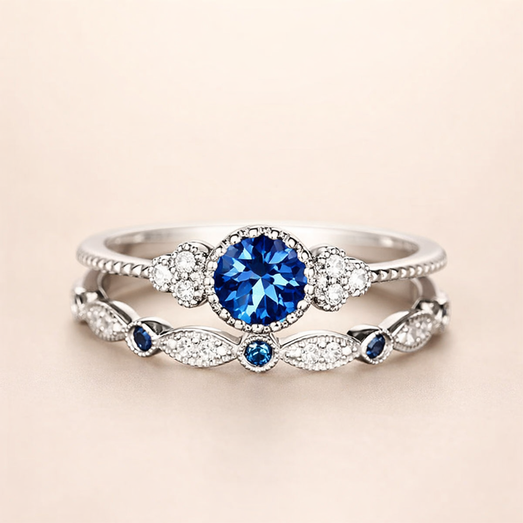 Elegante gouden ringenset met verfijnde details