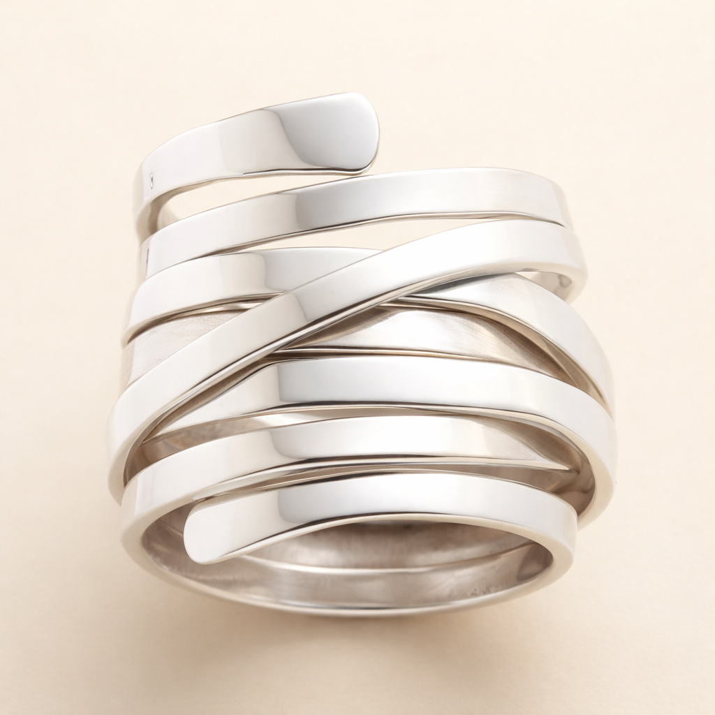 Elegante zilveren ring met vintage uitstraling