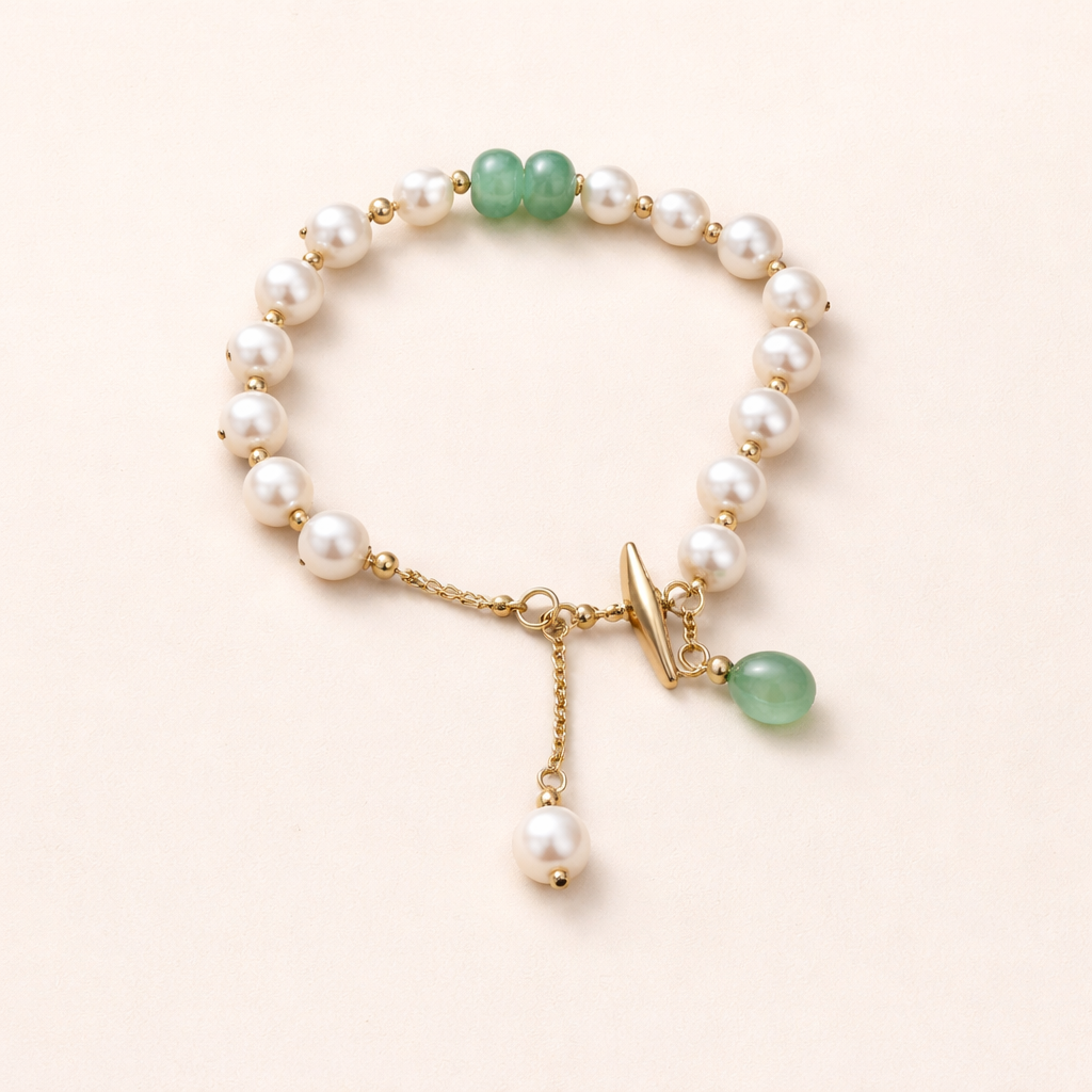 Zachte zeeparel armband met verfijnde details