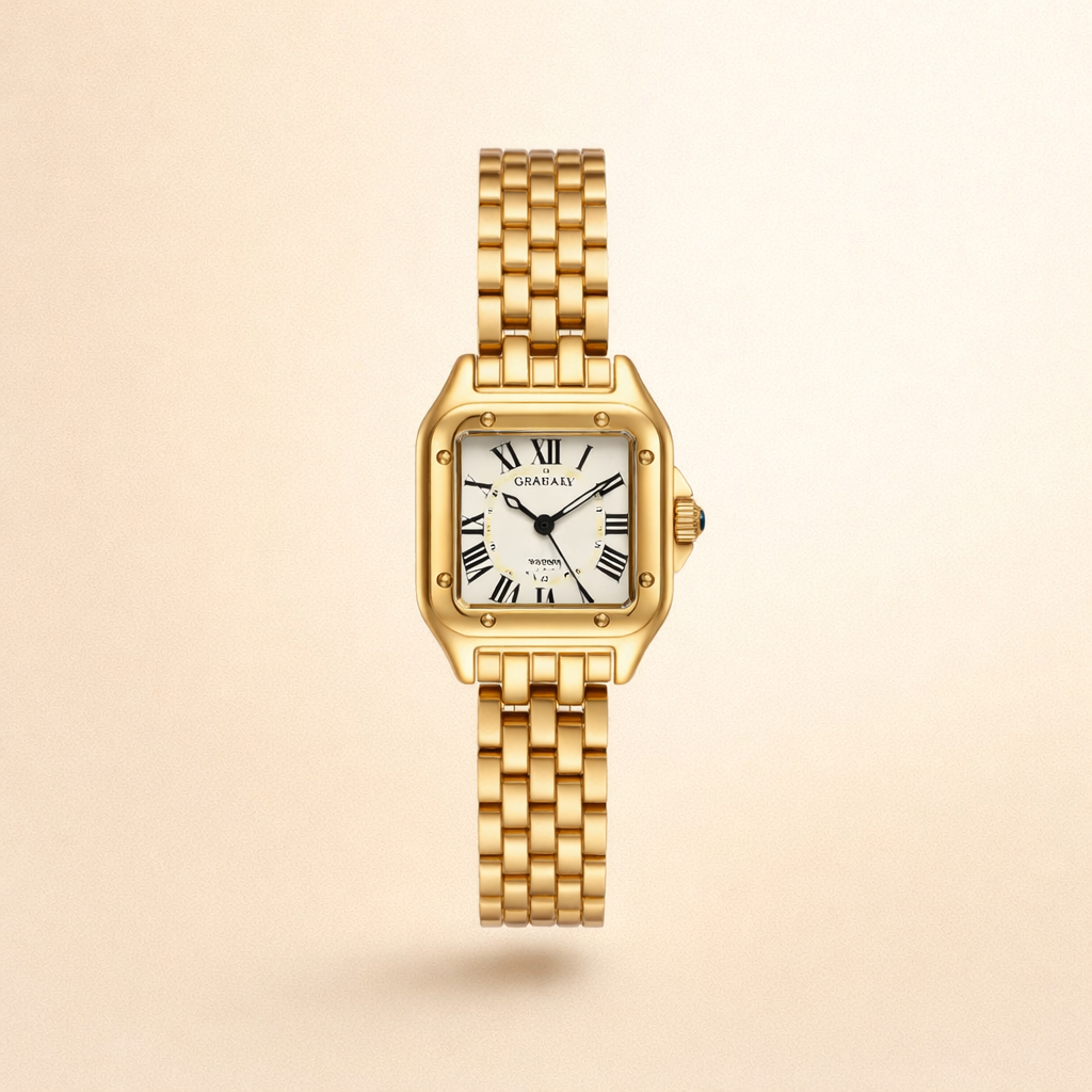 Minimalistische gouden horloge