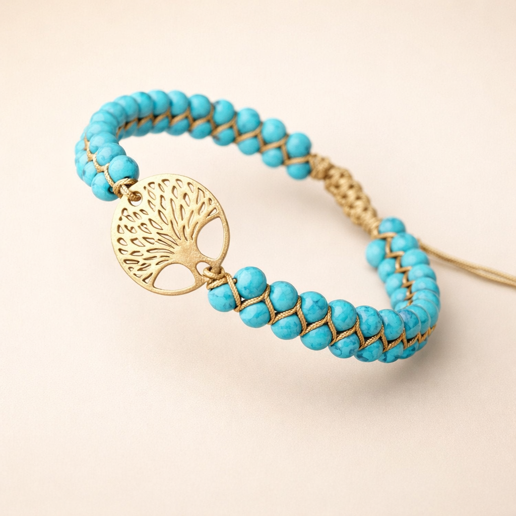 Minimalistische armband van zilver met turkoois steentje