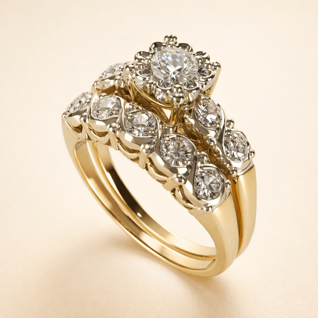 Elegante gouden ring met verfijnde details