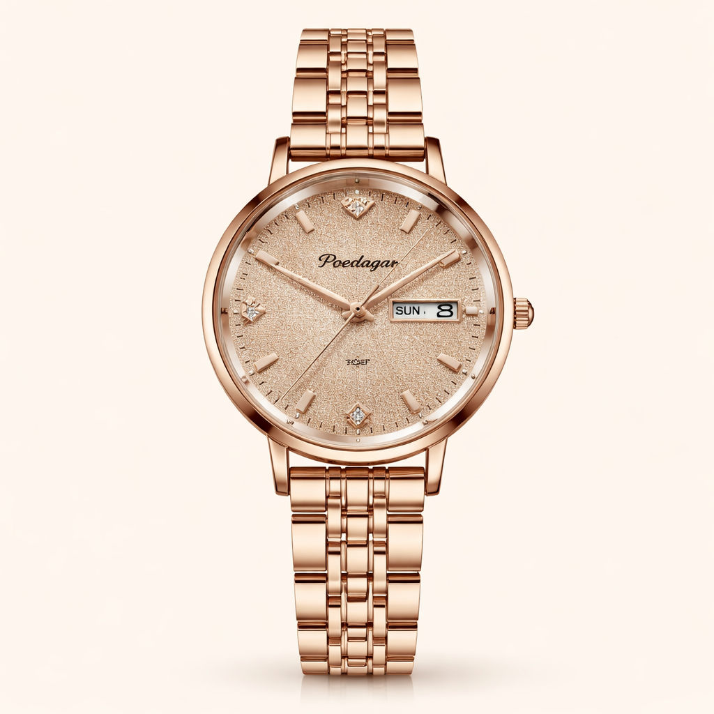 Minimalistische gouden horloge