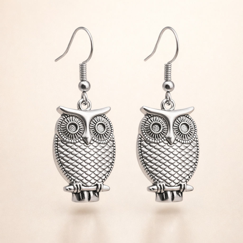 Vintage Uil Boheemse Dangle Oorbellen