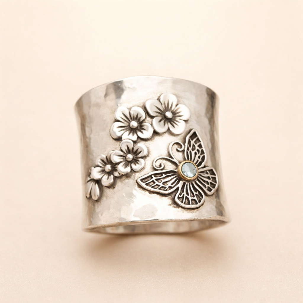 Bijenbloem Vlinder Brede Ring
