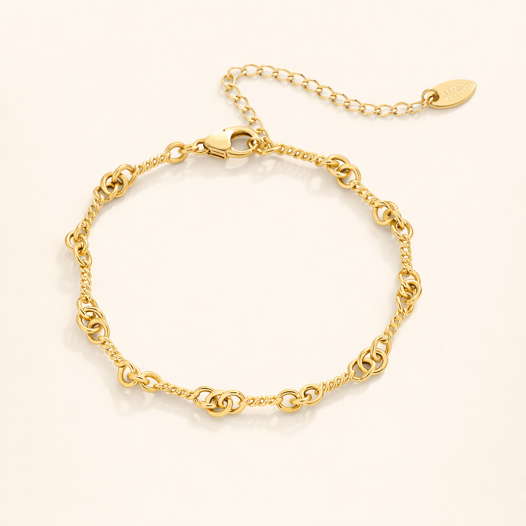 Figaro Gouden Knoop Ketting Armband