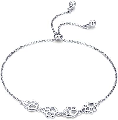 Sterling Zilveren Pootafdruk Armband – Verstelbare Pasvorm