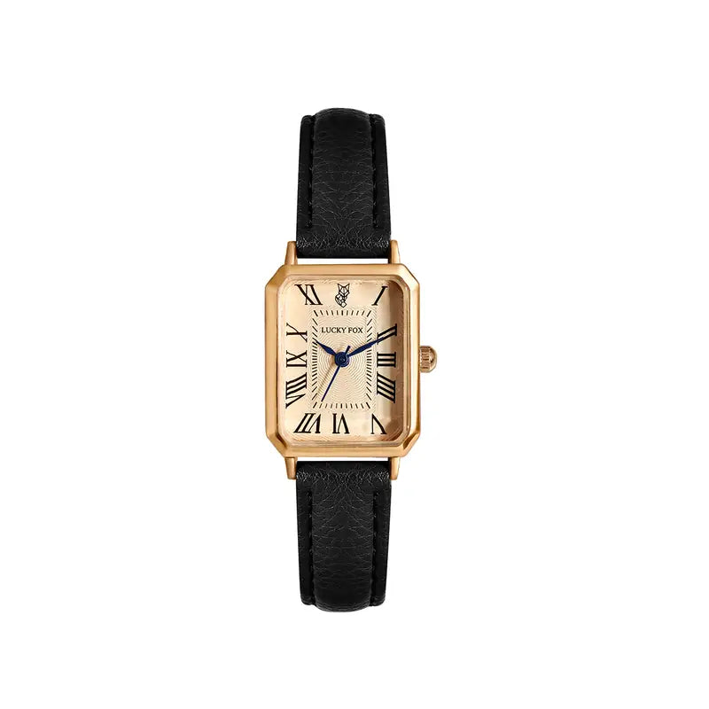 Elegante gouden horloge met een verfijnd steentje