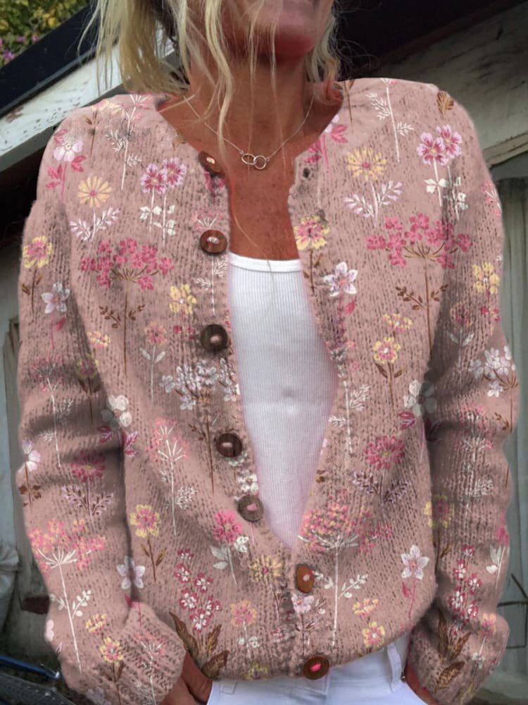 Dames Vest Met Lange Mouwen En 3D-Print Voor Casual Gebruik