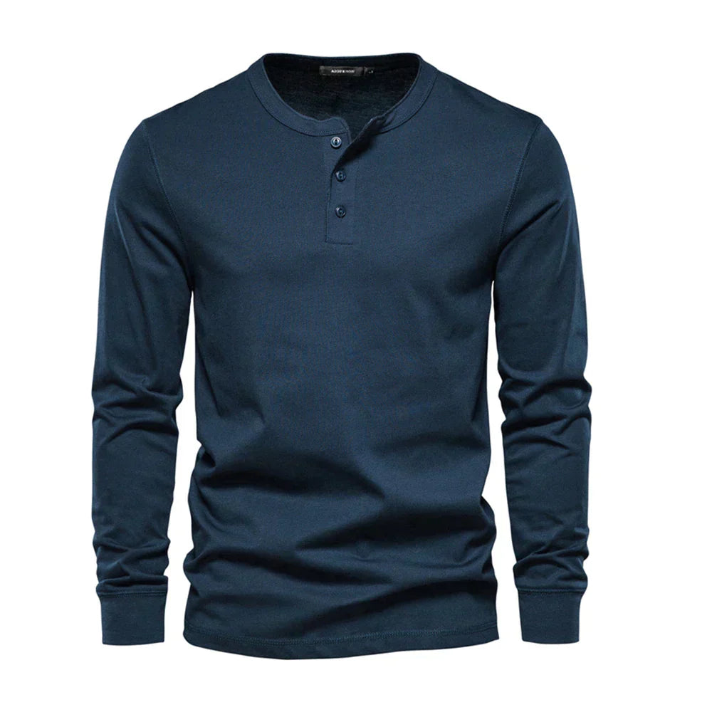 Heren Lange Mouwen Shirt Knopen Casual Comfortabele Pasvorm