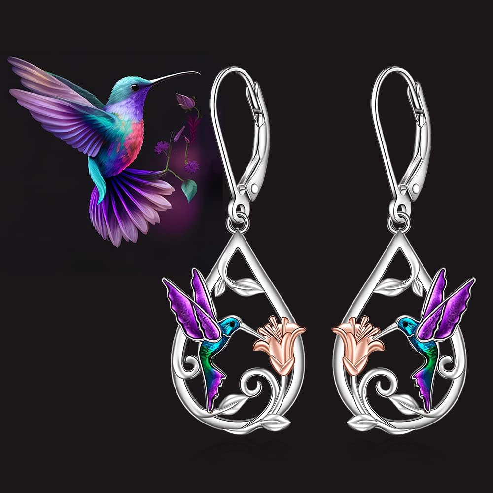 Mooie Kolibrie Ketting voor Vrouwen met Bonus Oorbellen