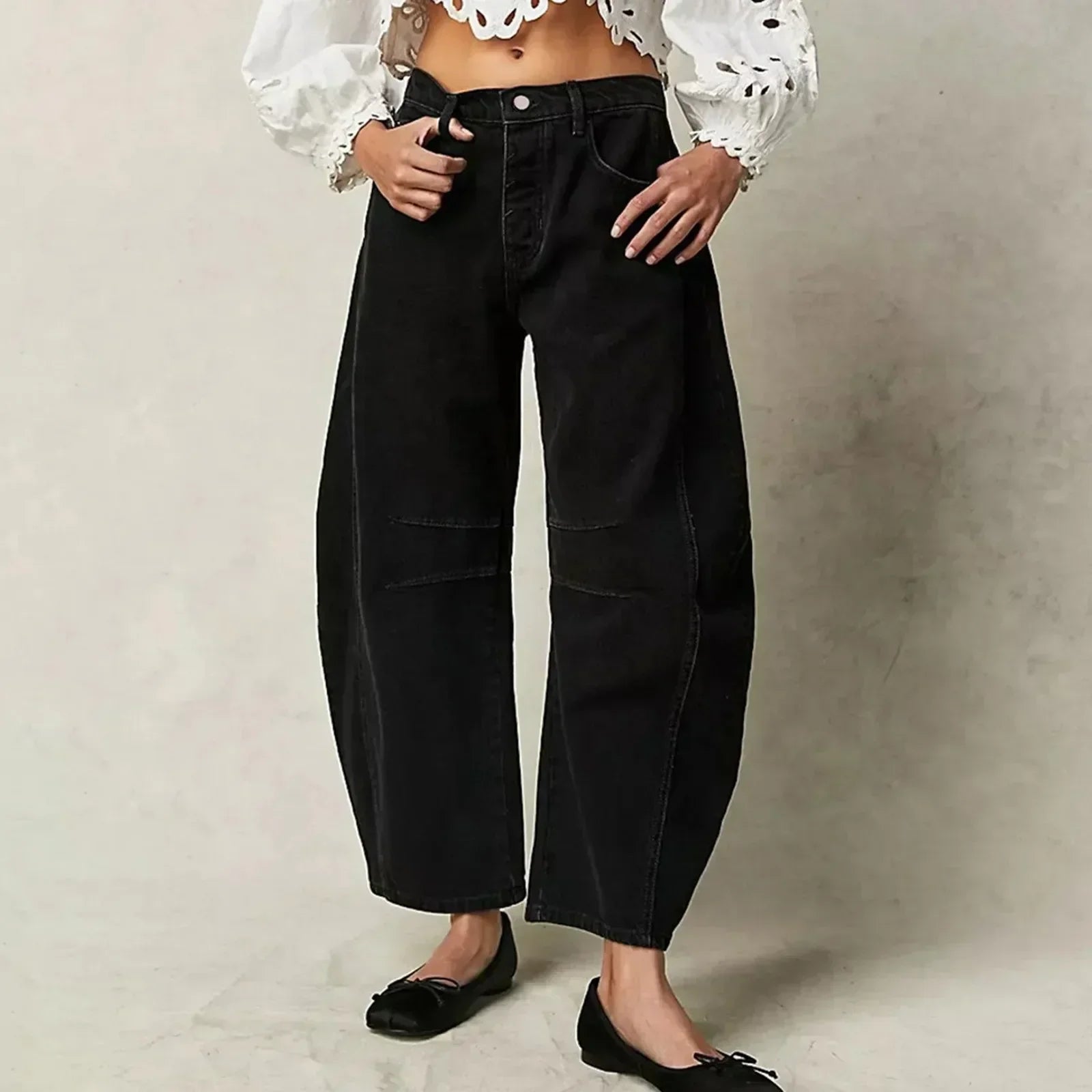Comfortabele Wijde Broek Voor Dames Met Relaxte Pasvorm