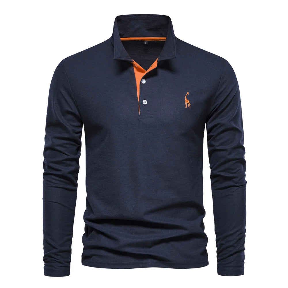 Polo Shirt Heren Knoop Hals Casual