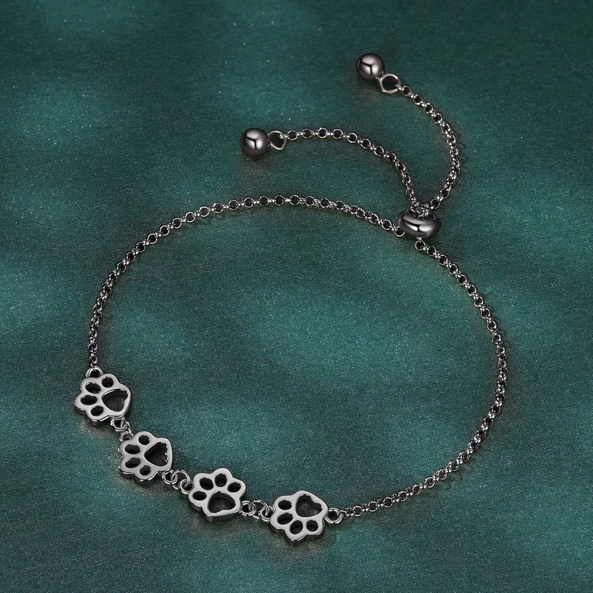 Sterling Zilveren Pootafdruk Armband – Verstelbare Pasvorm