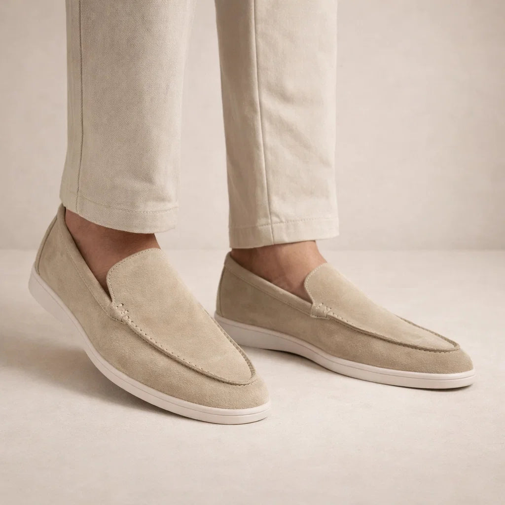 Casual loafers Heren Regular Fit Bovenwerk van leer Instapmodel