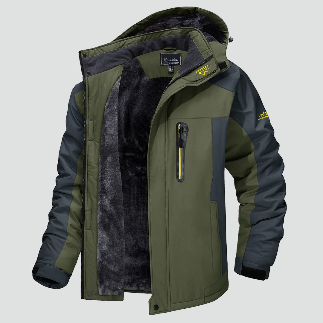 Waterafstotende Winterjas Heren Fleece Gevoerd Capuchon