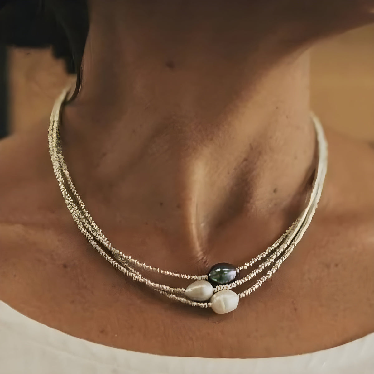 Elegante ketting van natuurlijke parels