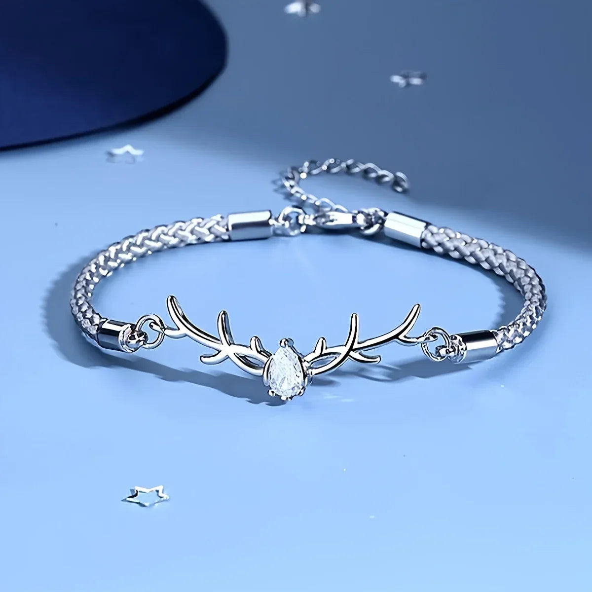 Hertengeweih Hart Armband met Zircon