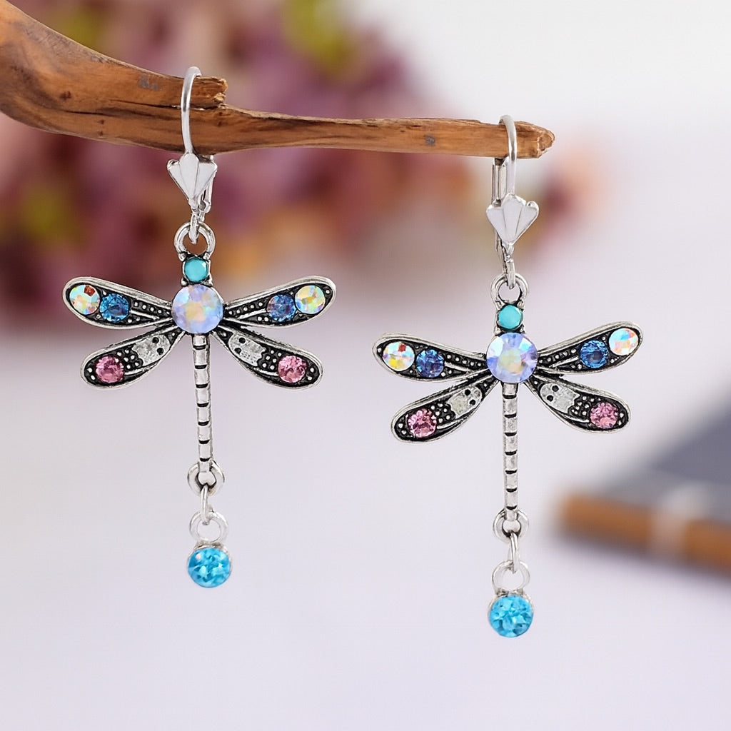 Elegante Gegraveerde Libelle Oorbellen