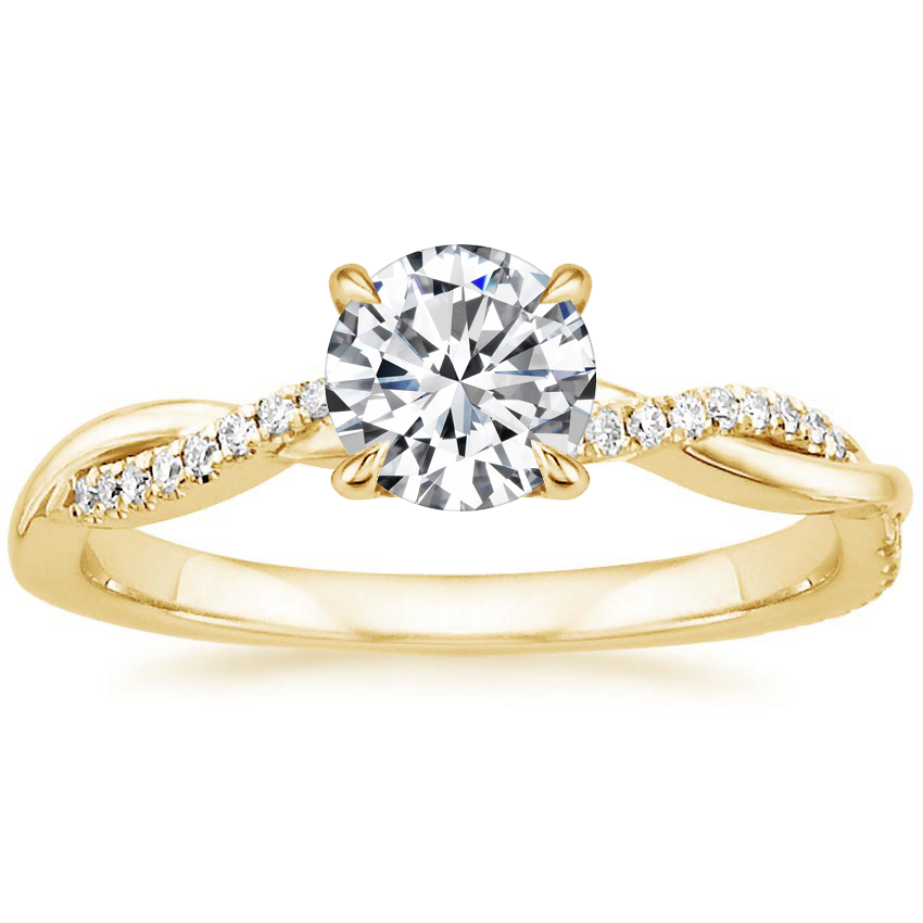 Elegante gouden gedraaide ring