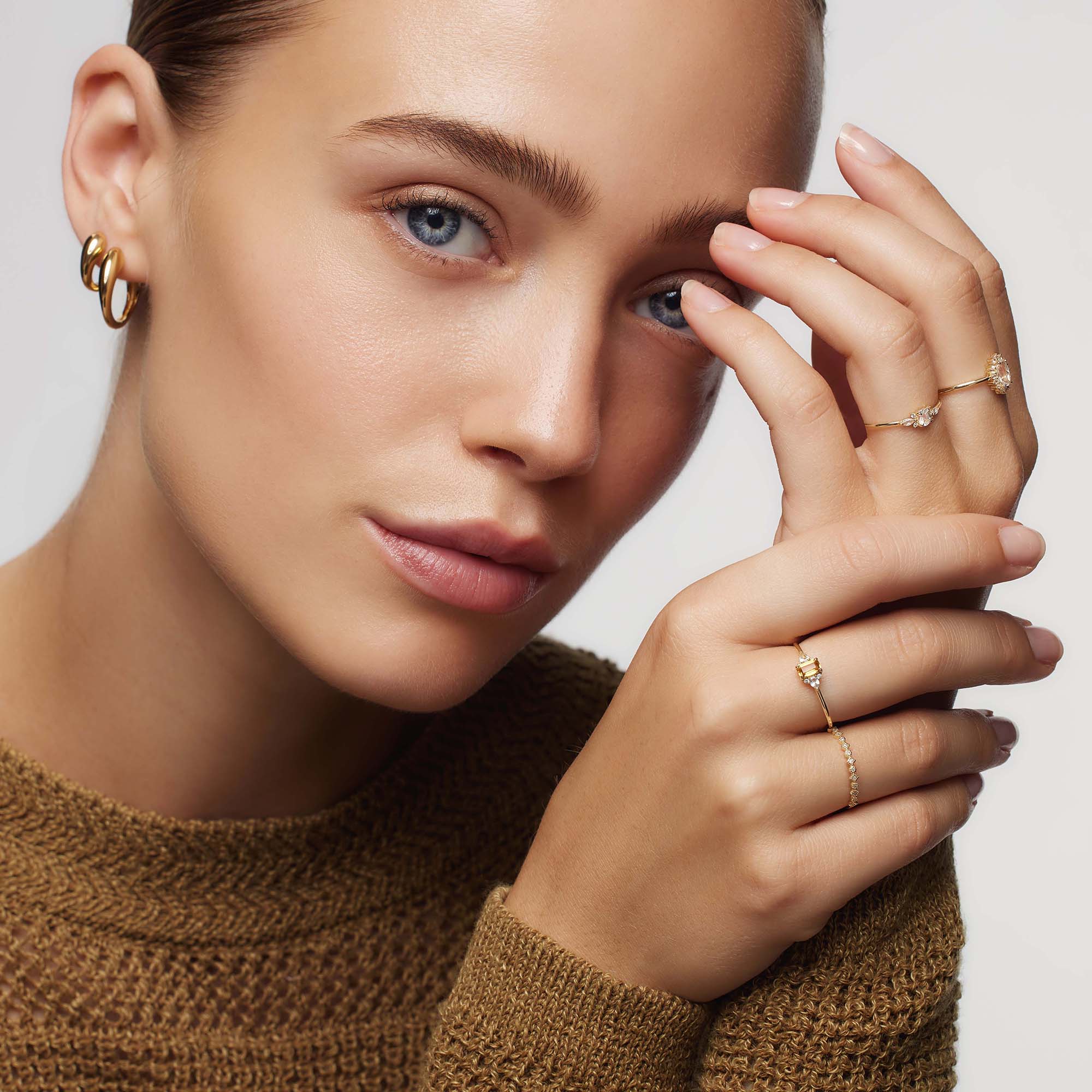 Gouden opaal ring met diamant
