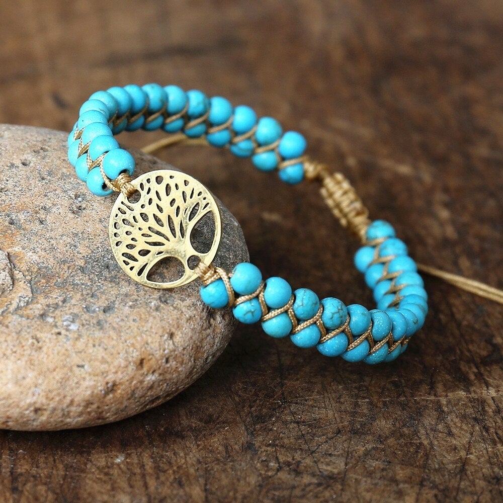Minimalistische armband van zilver met turkoois steentje