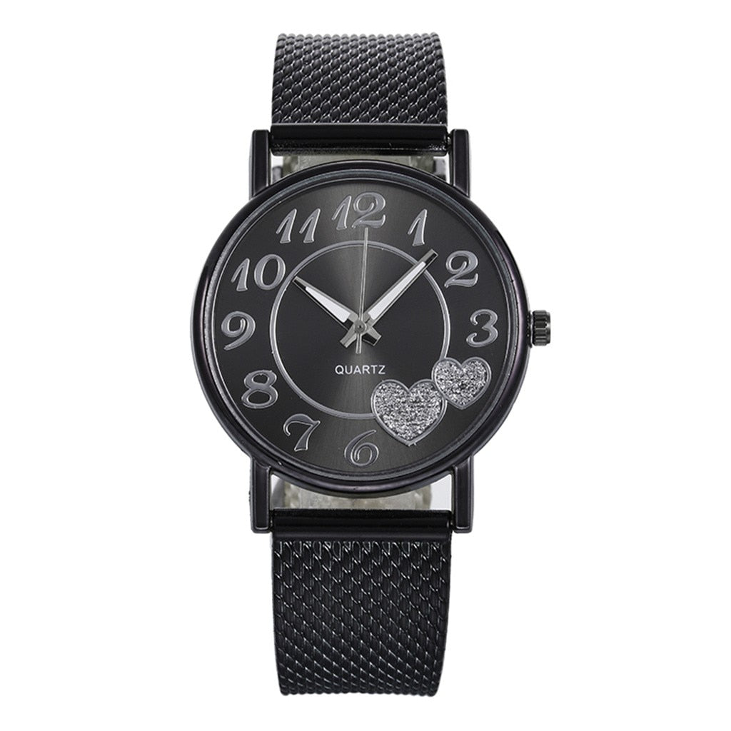 Minimalistische roségouden horloge met subtiele parel