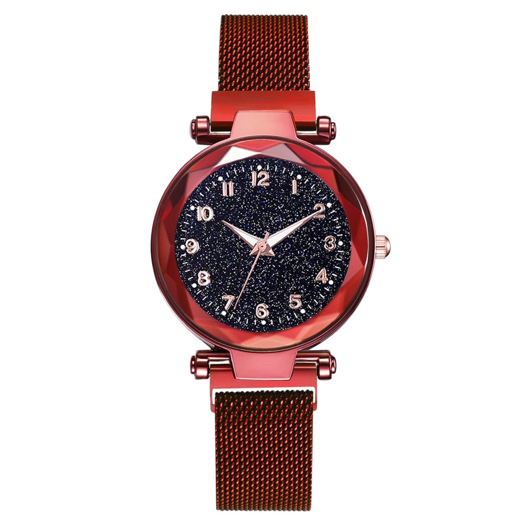 Elegante horloge met sterrenhemel