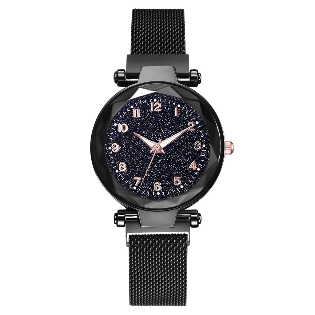 Elegante horloge met sterrenhemel