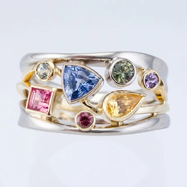 Elegante zirkonia ring met vintage uitstraling