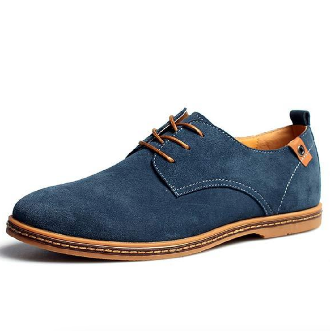 Heren Suède Derby Schoenen Met Vetersluiting En Textuurafwerking