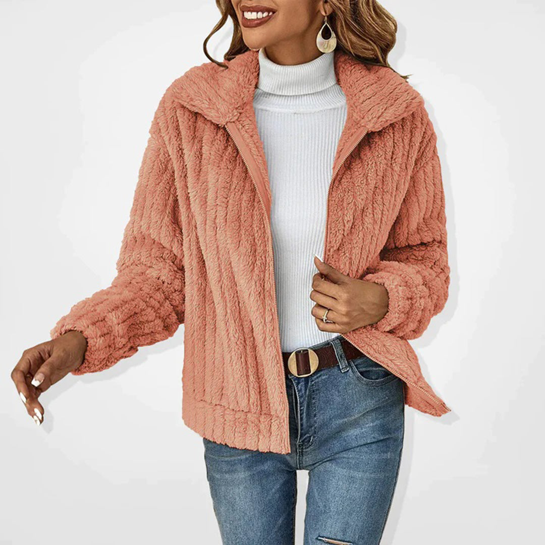 Fleece Jas Dames Gevoerd Rits Warm