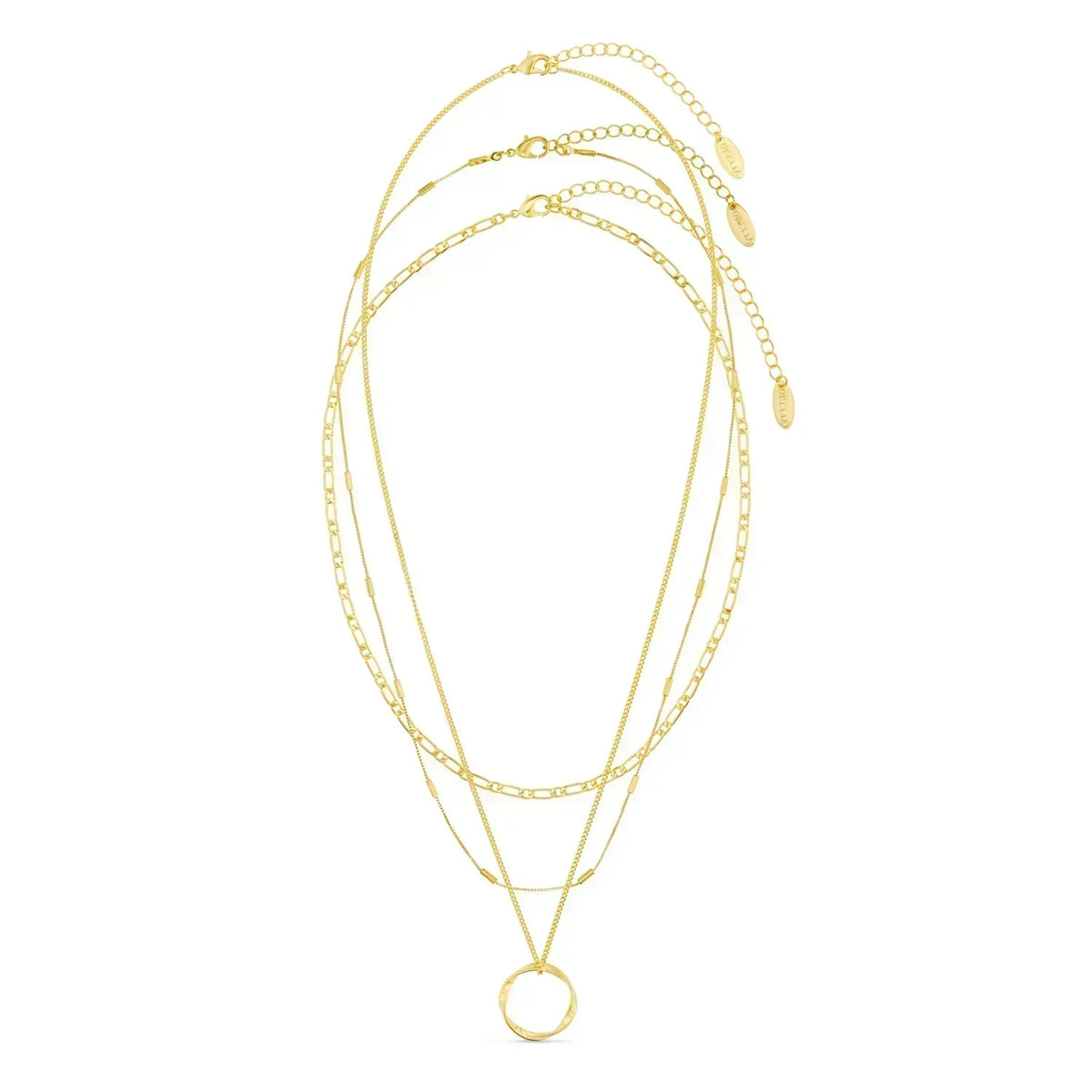 Elegante gouden cirkelketting met verfijnde afwerking