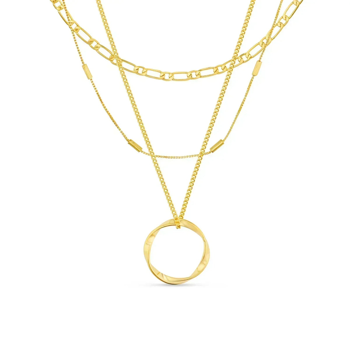 Elegante gouden cirkelketting met verfijnde afwerking