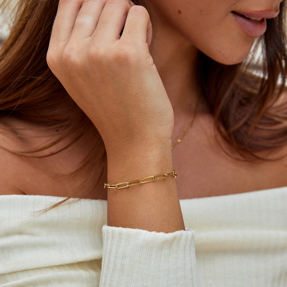Elegante gouden armband met verfijnd design