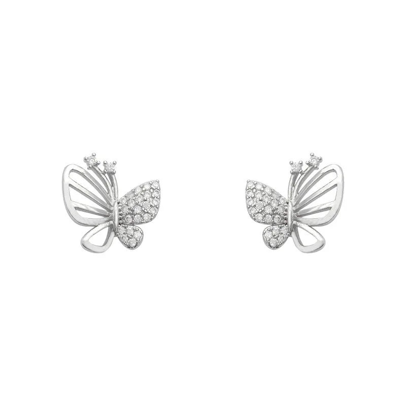 Elegante Zirkonia Vlinder Stud Oorbellen