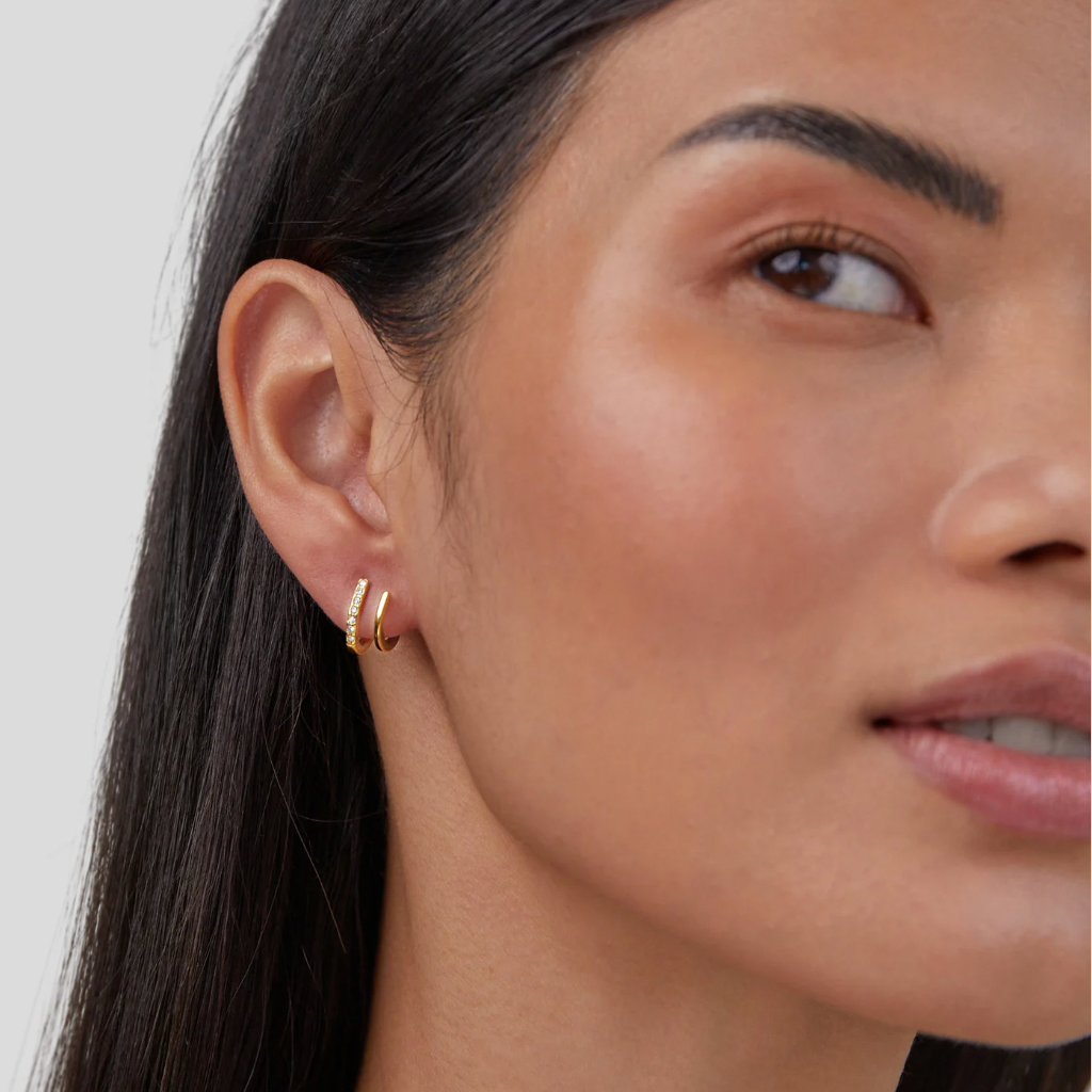 Gouden & Crystal Claw Oorbellen