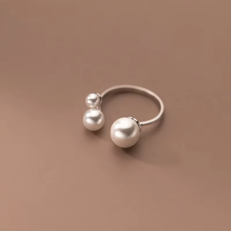 Elegante zoetwaterparel ring met verfijnde verstelbaarheid