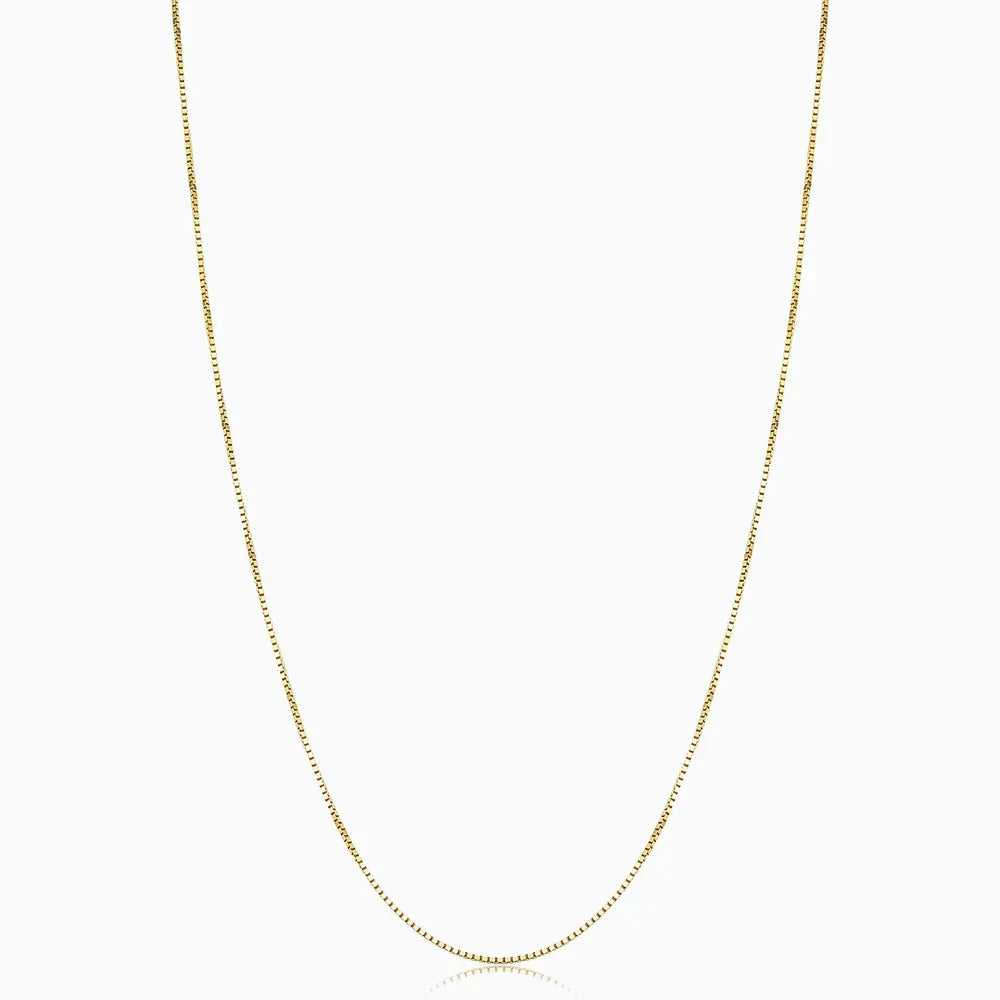 Eenvoudige gouden boxketting met verfijnde afwerking
