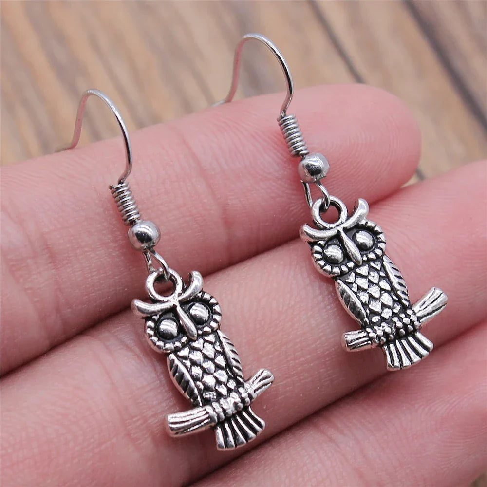 Vintage Uil Boheemse Dangle Oorbellen
