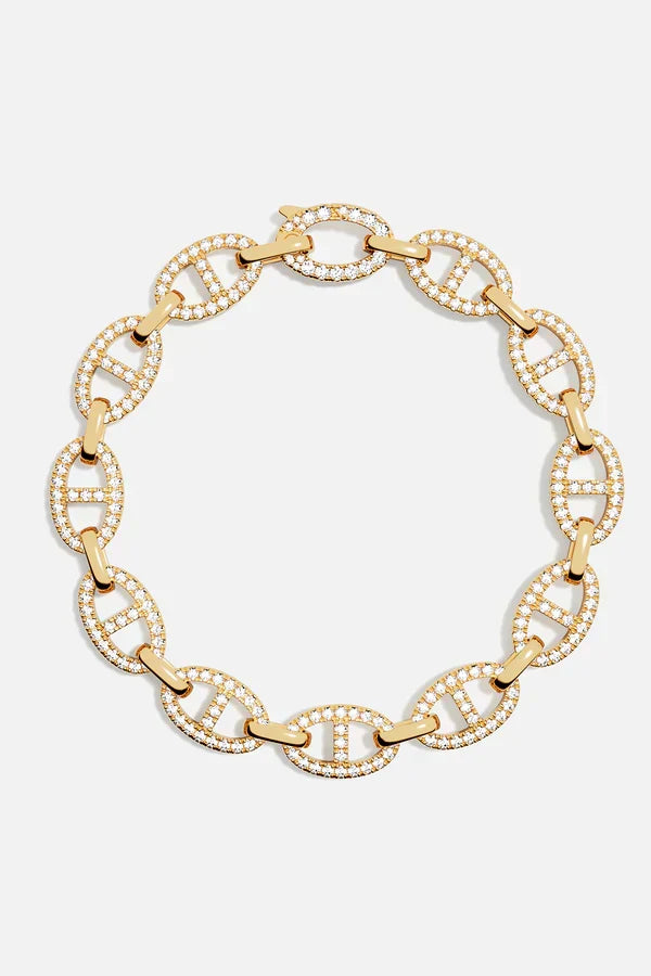 Zachte witgouden armband met delicate details