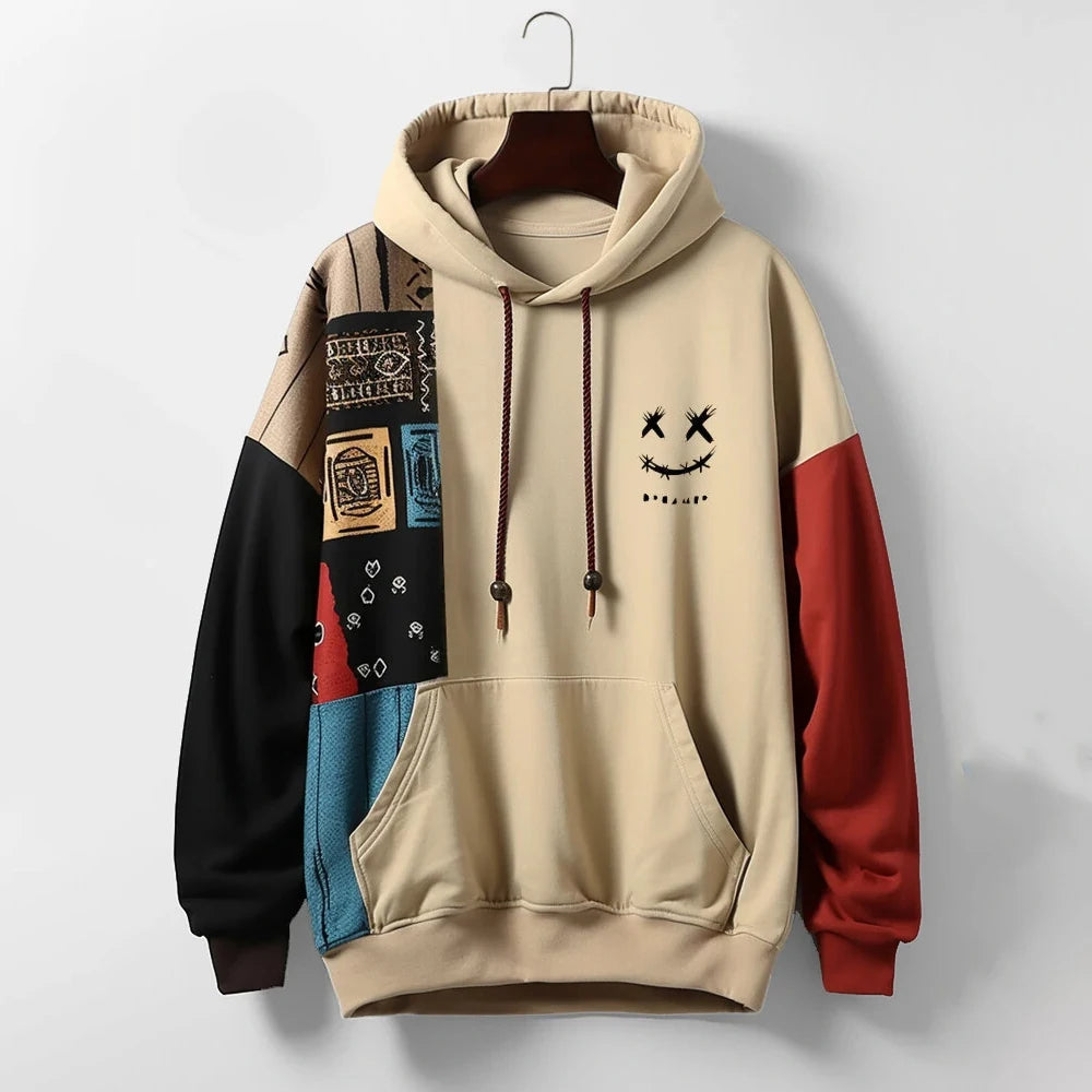 Navo™ | Moderne Patchwork Hoodie