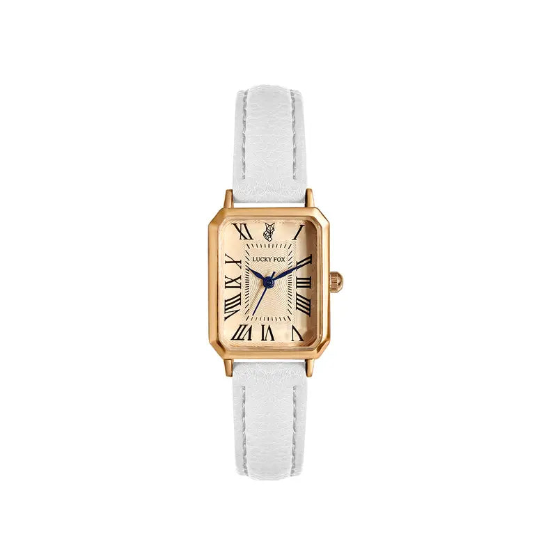Elegante gouden horloge met een verfijnd steentje