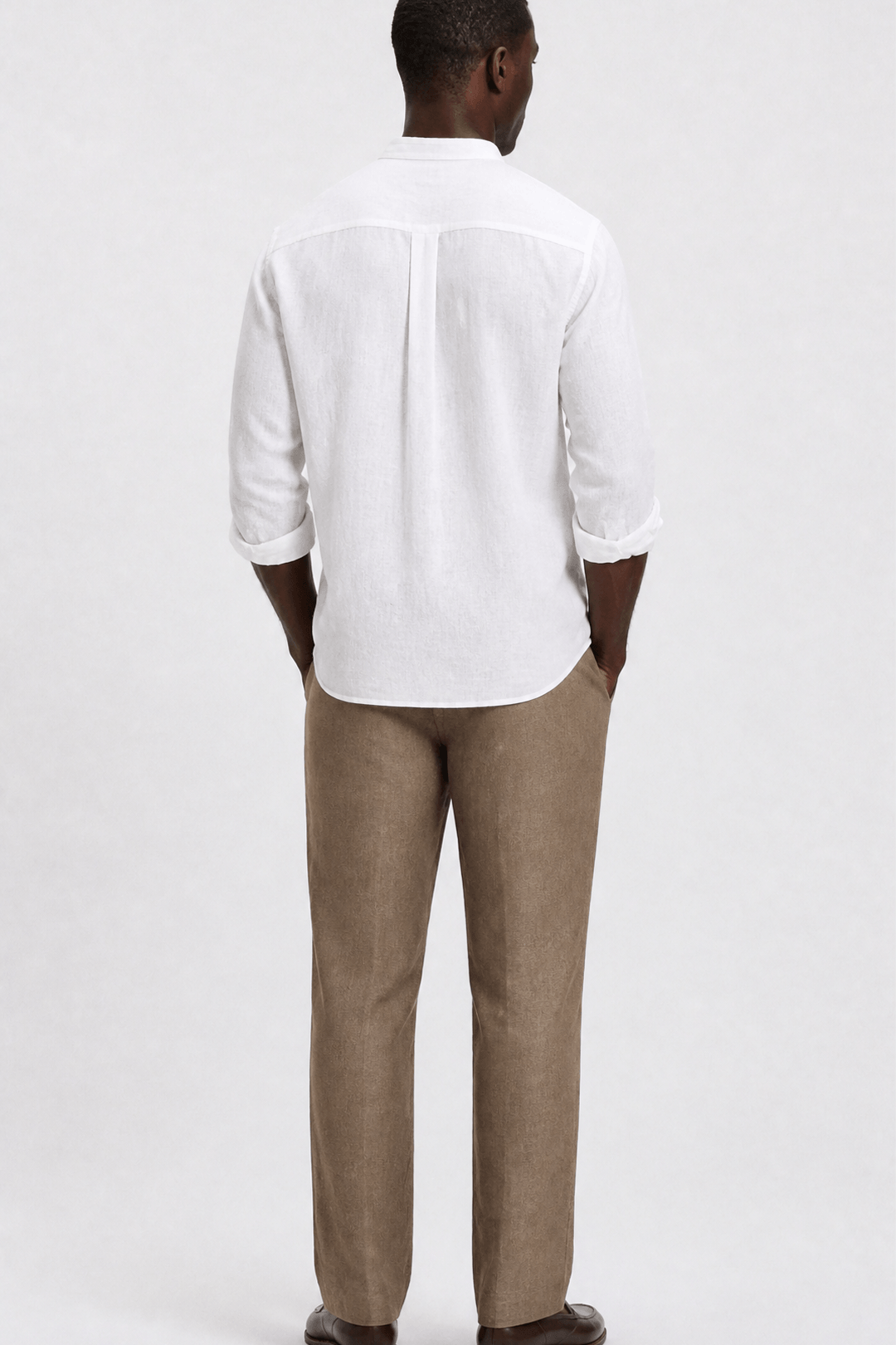 Band Collar Shirt Heren Linnen Casual Zomer