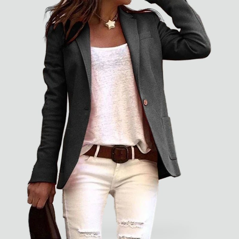 Blazer voor Dames met Slanke Pasvorm en Klassiek Revers
