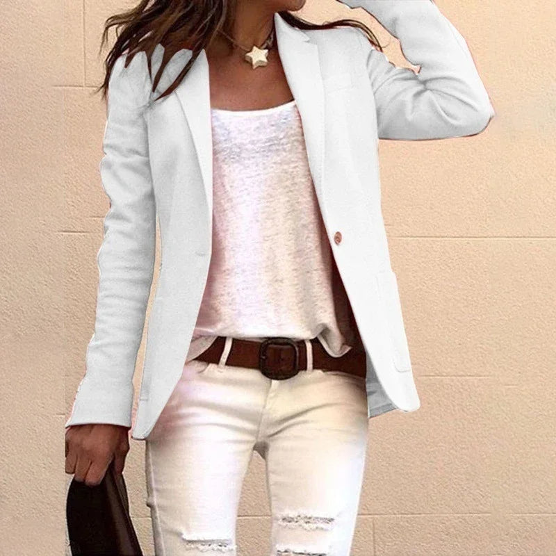 Blazer voor Dames met Slanke Pasvorm en Klassiek Revers