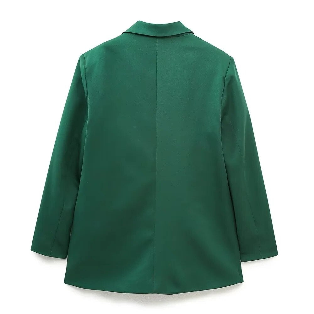 Blazer voor Vrouwen met Dubbele Rij Knopen en Regular Fit