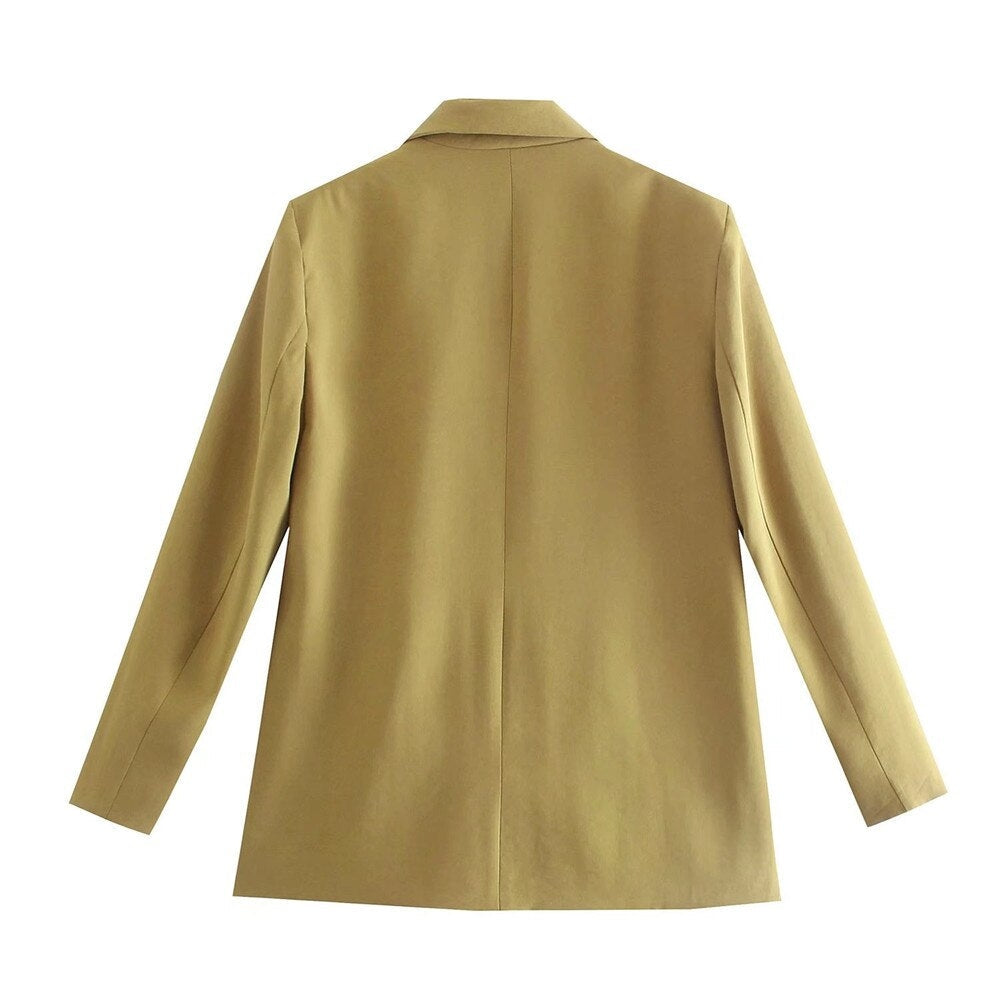 Blazer voor Vrouwen met Dubbele Rij Knopen en Regular Fit