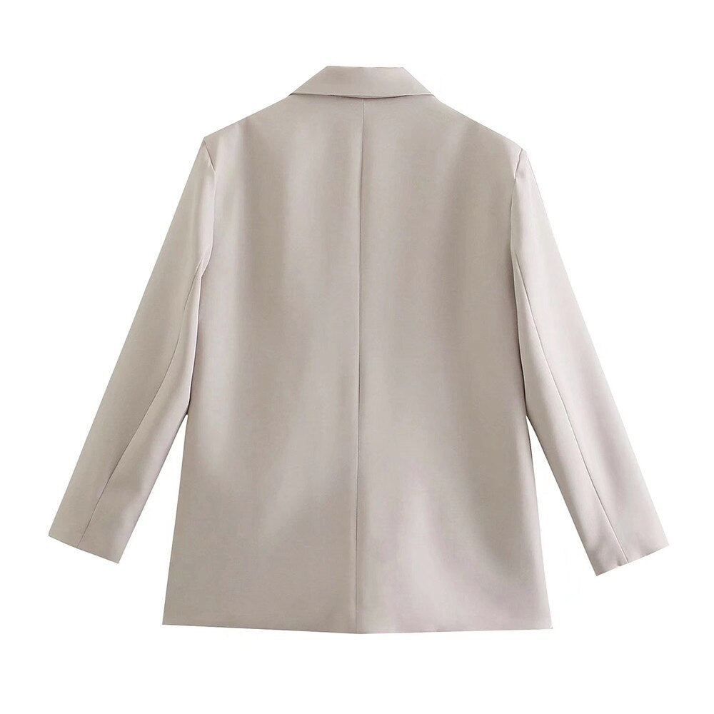 Blazer voor Vrouwen met Dubbele Rij Knopen en Regular Fit